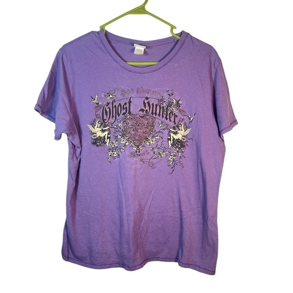 OP Girl Y2K Ghost Hunter Graphic Baby Tee 2X - Picture 1 of 6